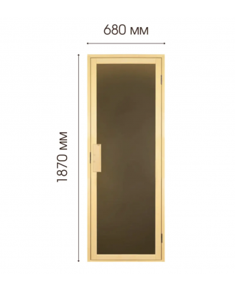 Дверь для сауны DS - Tesli DUO L 1900x700 ДВЕРИ ДЛЯ САУНЫ