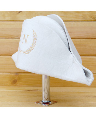 Шляпа для сауны - Наполеон, Белый