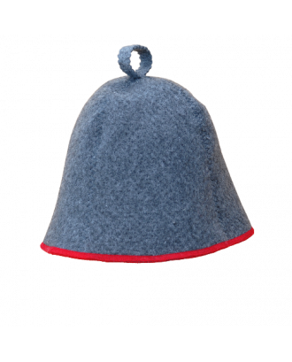 Шляпа для сауны - серо-красная полоска