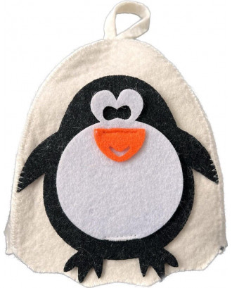 Детская шапка для сауны - Пингвин