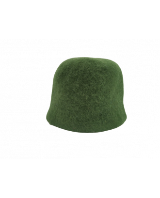 Шапка для сауны- темно-зеленая, 100% шерсть