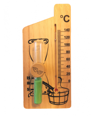 Термометр с песочными часами для сауны