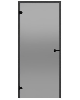 Стеклянные двери для сауны HARVIA 8x21 Серые (каркас из черной сосны) ДВЕРИ ДЛЯ САУНЫ