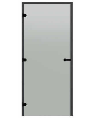 Стеклянные двери для сауны HARVIA 7x19 Satin (рама из черной сосны)