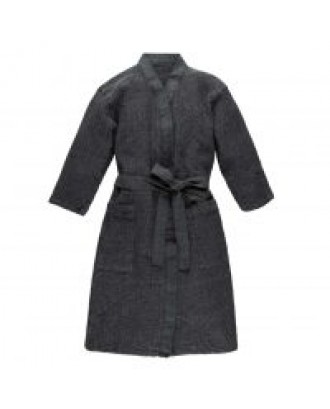 Банный халат Rento Kenno черный/серый L/XL