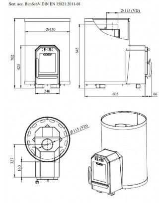 Дровяная печь для сауны – COSY WOOD 12kW TW