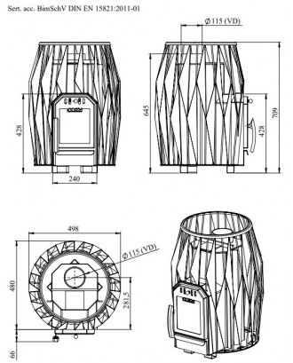 Дровяная каменка для сауны — COSY WOOD 12 OG ДРОВЯНЫЕ ПЕЧИ ДЛЯ САУНЫ