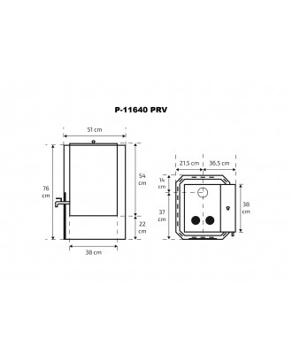 Печь для сауны Skamet – P-11640 PRV, водонагреватель – правый, со стеклом ДРОВЯНЫЕ ПЕЧИ ДЛЯ САУНЫ