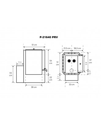 Печь для сауны Skamet – P-21640 PRV, водонагреватель – правый, со стеклом ДРОВЯНЫЕ ПЕЧИ ДЛЯ САУНЫ