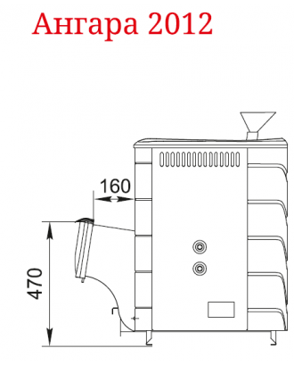 Банная печь ТМФ Ангара 2012 Inox антрацит, СЕ (31409)