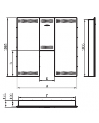 Банная печь Экран передний TFM Mini для Vitra (32811)