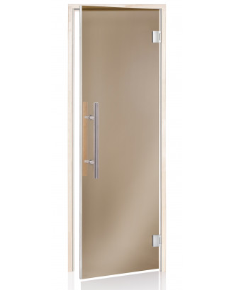 Дверь для сауны Ad LUX, осина, бронза 80x200см