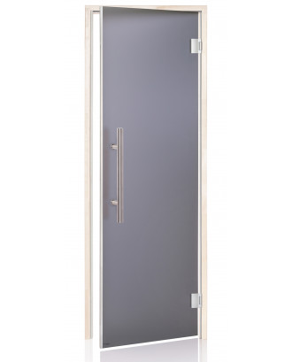 Дверь для сауны Ad LUX, осина, серый матовый 70x200см ДВЕРИ ДЛЯ САУНЫ