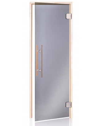 Дверь для сауны Ad Premium, осина, серая 80x190см