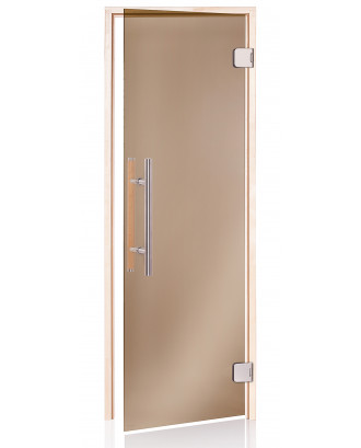 Дверь для сауны Ad Premium, осина, бронза 70x210см