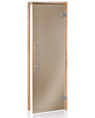 Дверь для сауны Ad Premium Light, ольха, бронза 80x200см