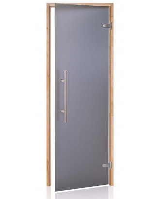 Дверь для сауны Ad Premium Light, ольха, серый матовый 70x190см