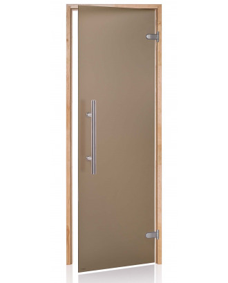 Дверь для сауны Ad Premium Light, ольха, бронза матовая 80x200см