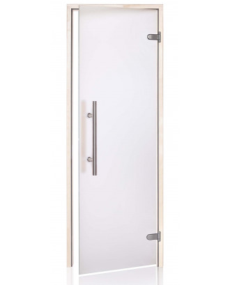 Дверь для сауны Ad Premium Light, осина, прозрачная матовая 80x200см