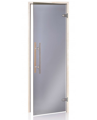 Дверь для сауны Ad Premium Light, осина, серая 70x190см