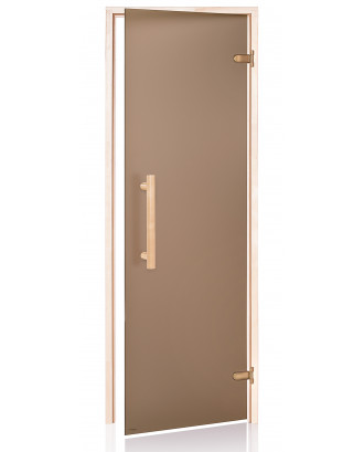 Дверь для сауны Ad Natural, осина, бронза, матовая, 80x200 см