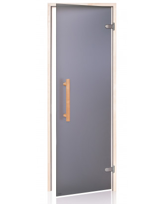 Дверь для сауны Ad Natural, осина, серый матовый, 90x190см