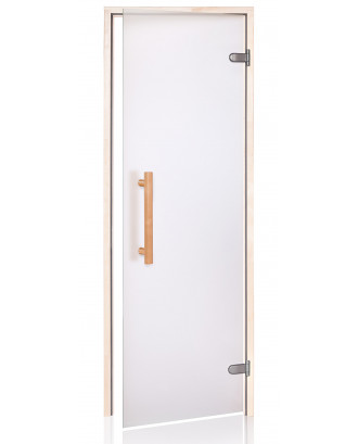 Дверь для сауны Ad Natural, осина, прозрачная матовая, 80x190 см