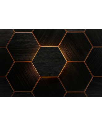 Декоративный элемент Hexa Black Thermo, Abachi, LED ОСВЕЩЕНИЕ САУНЫ И ХАММАМА