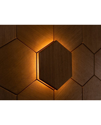 Декоративный элемент Hexa Thermo, Abachi, LED ОСВЕЩЕНИЕ САУНЫ И ХАММАМА