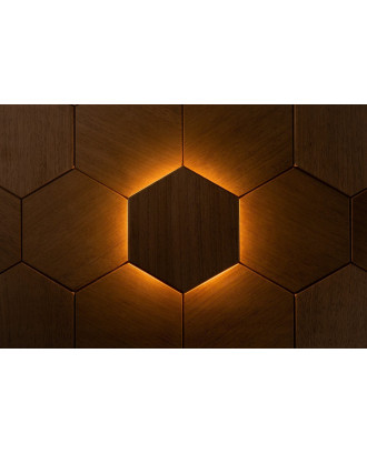 Декоративный элемент Hexa Thermo, Abachi, LED ОСВЕЩЕНИЕ САУНЫ И ХАММАМА