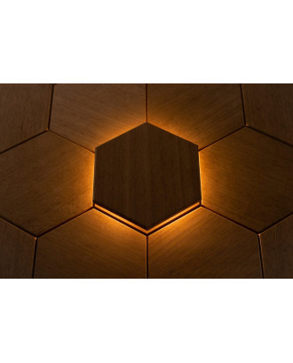 Декоративный элемент Hexa Thermo, Abachi, LED ОСВЕЩЕНИЕ САУНЫ И ХАММАМА