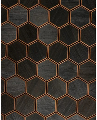 Декоративные деревянные панели Hexa S Thermo Black, Abachi ДЕРЕВЯННЫЕ САУНЫ
