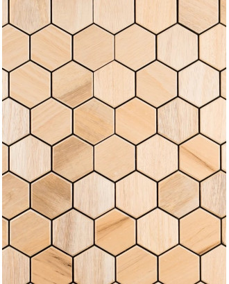 Декоративные деревянные панели Hexa S Light, Abachi ДЕРЕВЯННЫЕ САУНЫ