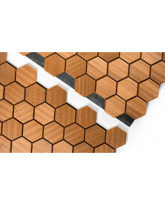 Декоративные деревянные панели Hexa S Thermo, Abachi ДЕРЕВЯННЫЕ САУНЫ