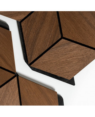 Декоративные деревянные панели Hexa XL Thermo Rhombus, Abachi ДЕРЕВЯННЫЕ САУНЫ