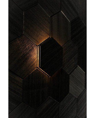 Декоративный элемент Hexa Black, Abachi, LED ОСВЕЩЕНИЕ САУНЫ И ХАММАМА