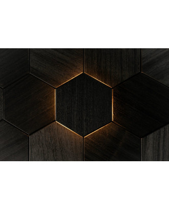 Декоративный элемент Hexa Black, Abachi, LED ОСВЕЩЕНИЕ САУНЫ И ХАММАМА
