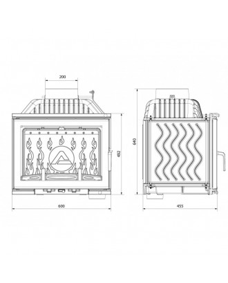 Каминная топка KAWMET W17 12,3 кВт ECO КАМИНЫ