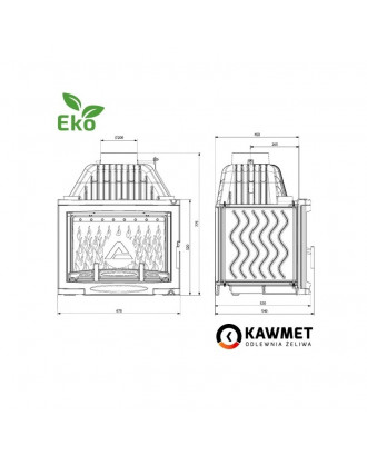 Каминная топка KAWMET W17 16кВт Панорама КАМИНЫ