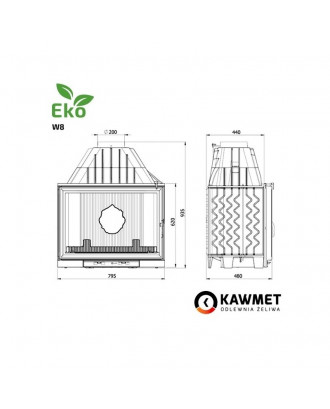 Каминная топка KAWMET W16 13,5 кВт КАМИНЫ